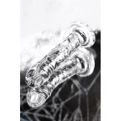 Нереалистичный фаллоимитатор Sexus Glass, стекло, прозрачный, 19,5 см