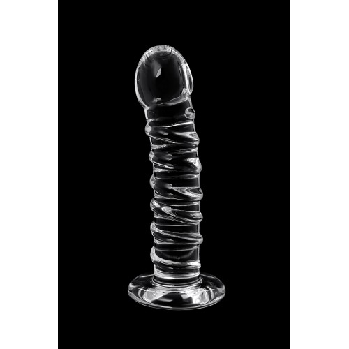 Нереалистичный фаллоимитатор Sexus Glass, стекло, прозрачный, 16 см