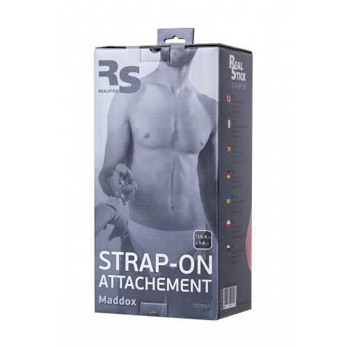 Насадка для страпона TOYFA RealStick Strap-On Maddox, TPR, телесный, 15,4 см