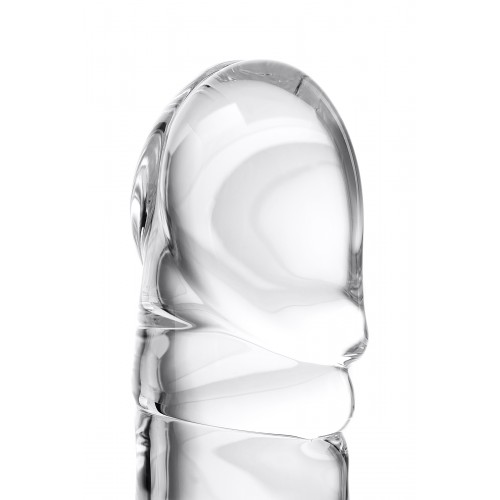 Нереалистичный фаллоимитатор Sexus Glass, стекло, прозрачный, 19,5 см