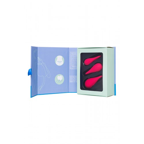 Набор вагинальных шариков Satisfyer YONI, силикон, красный, Ø 2 см.