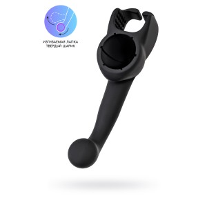 Сменная насадка мужская для Domi 2, силикон, черный, 18 см (иной угол)