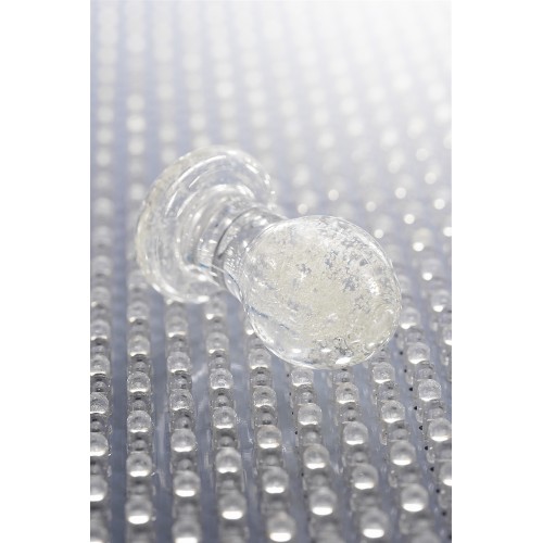 Анальная втулка Sexus Glass светящаяся в темноте, стекло, прозрачная, 9 см