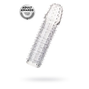 Насадка на пенис TOYFA A-Toys  , TPR, Прозрачный, 15,2 см (иной угол)