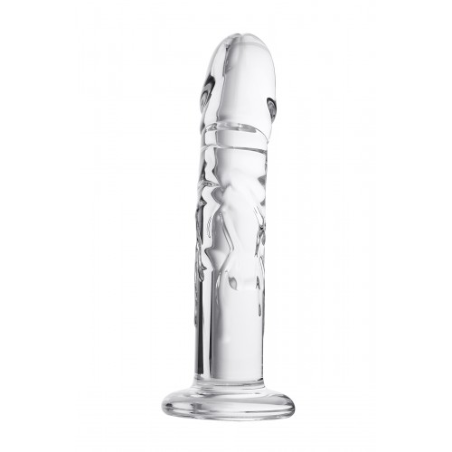 Нереалистичный фаллоимитатор Sexus Glass, стекло, прозрачный, 19,5 см