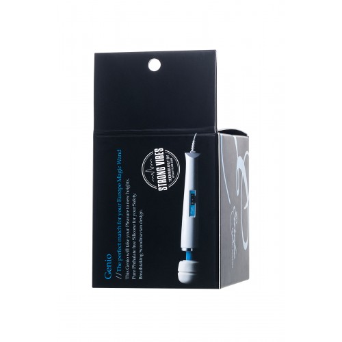 Насадка Magic Wand Genio для массажера Europe, силикон, синяя, 4.1 см