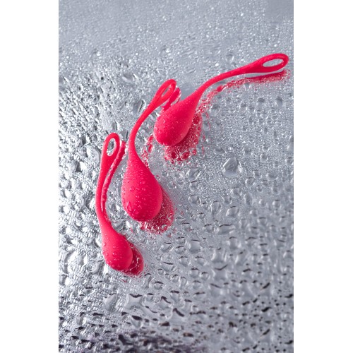 Набор вагинальных шариков Satisfyer YONI, силикон, красный, Ø 2 см.