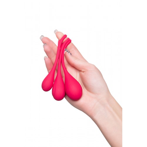 Набор вагинальных шариков Satisfyer YONI, силикон, красный, Ø 2 см.