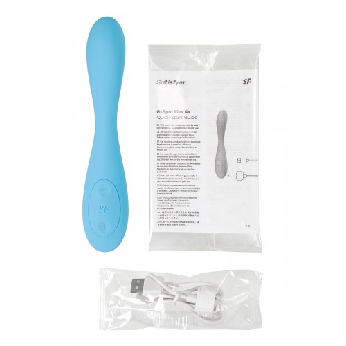 Многофункциональный вибратор для пар Satisfyer G-Spot Flex 4+, голубой