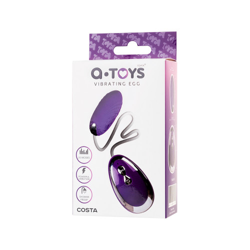 Виброяйцо TOYFA A-Toys  , Силикон, Фиолетовый,  6,5 см
