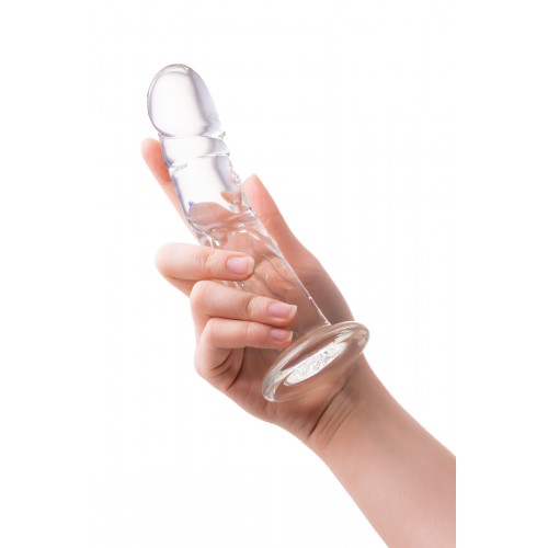 Нереалистичный фаллоимитатор Sexus Glass, стекло, прозрачный, 19,5 см