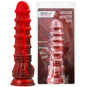 Вибратор Black&Red by Toyfa Monster Tops, силикон, красно-черный, 27 см