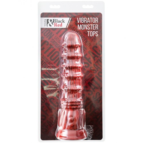 Вибратор Black&Red by Toyfa Monster Tops, силикон, красно-черный, 27 см