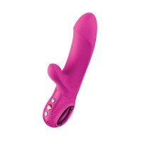 Пульсатор кролик Fun Factory Bi Stronic Embrace, силикон, малиновый, 21,4 см см