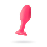 Анальная втулка TOYFA POPO Pleasure со стальным шариком внутри, силиконовая, розовая, 10,5 см