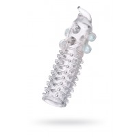 Насадка с шариками TOYFA, TPE, прозрачный, 13 см