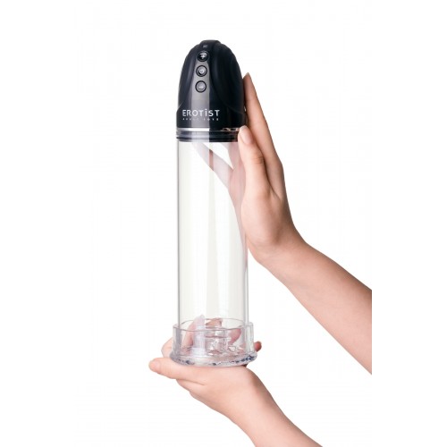 Помпа для пениса Erotist Man up pump, вакуумная, полуавтоматическая, ABS пластик, прозрачная, Ø 8 см