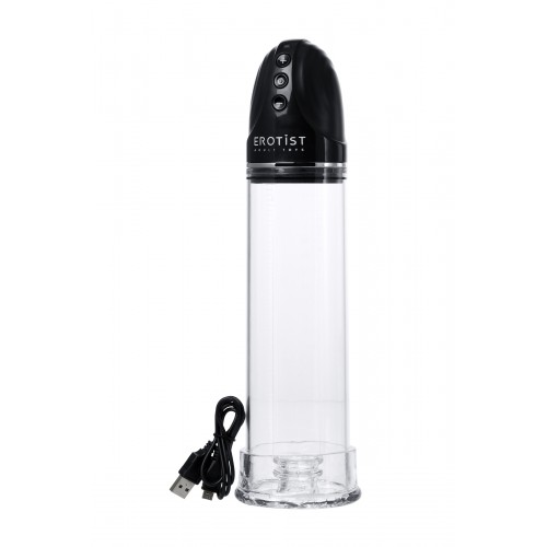 Помпа для пениса Erotist Man up pump, вакуумная, полуавтоматическая, ABS пластик, прозрачная, Ø 8 см