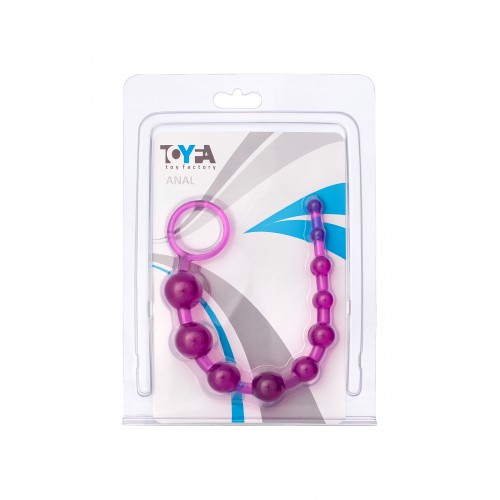 Шарики анальные TOYFA, PVC, фиолетовый, 30 см
