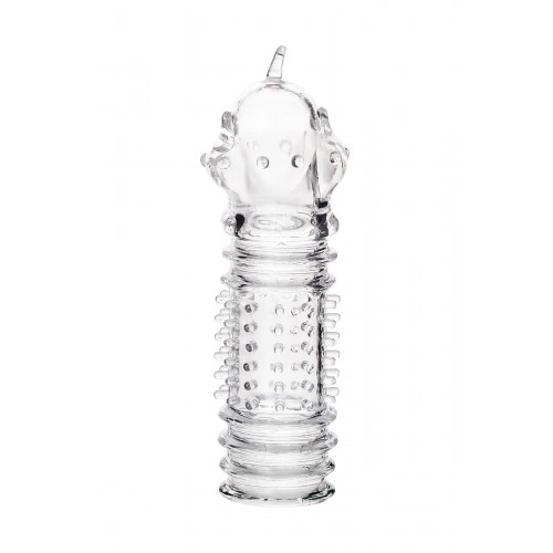 Насадка на пенис TOYFA A-Toys  , TPR, Прозрачный, 15,3 см с шариками