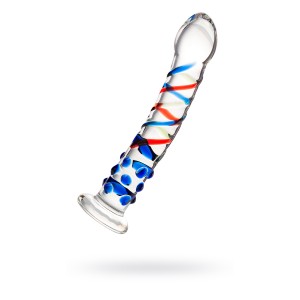 Нереалистичный фаллоимитатор Sexus Glass, стекло, прозрачный, 18 см (иной угол)