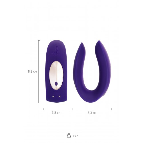 Многофункциональный стимулятор для пар Satisfyer Partner Toy REMOTE, силикон, фиолетовый, 18 см.