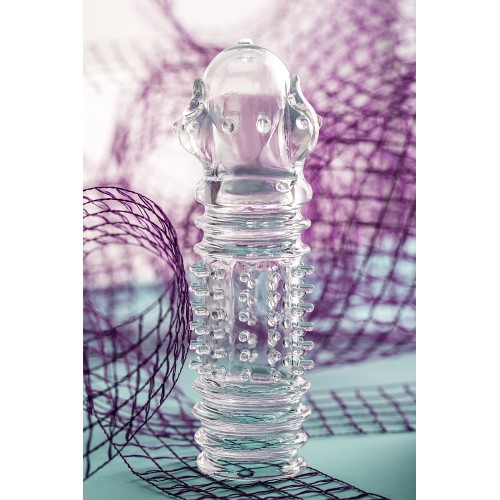 Насадка на пенис TOYFA A-Toys  , TPR, Прозрачный, 15,3 см с шариками