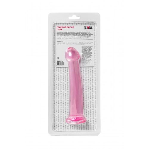Нереалистичный фаллоимитатор Jelly Dildo L Toyfa Basic, TPE, розовый, 20 см