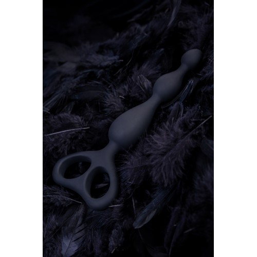 Анальная втулка POPO Pleasure by TOYFA Aquilae, водонепроницаемая, силикон, черная, 18 см, Ø 3 см