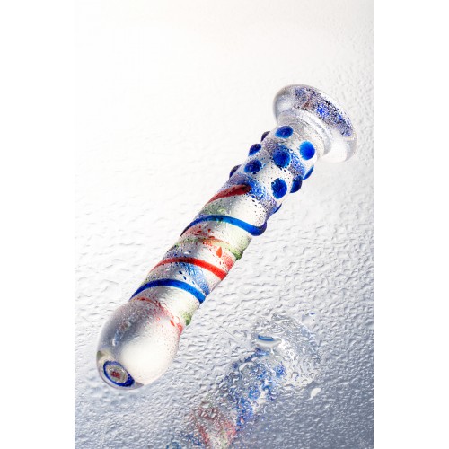 Нереалистичный фаллоимитатор Sexus Glass, стекло, прозрачный, 18 см