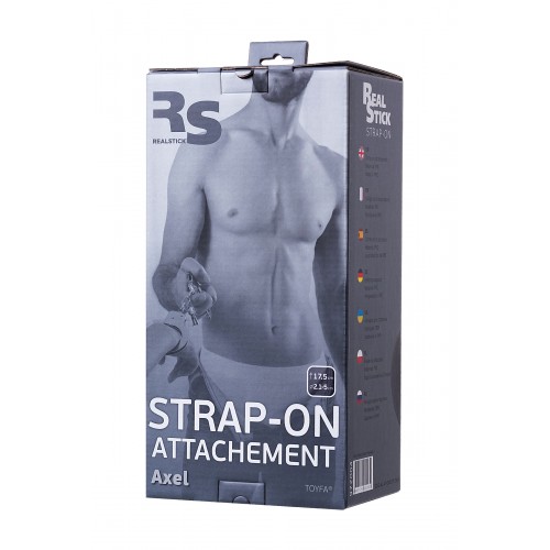 Насадка для страпона RealStick Strap-On by TOYFA Axel, PVC, чёрный, 17,5 см