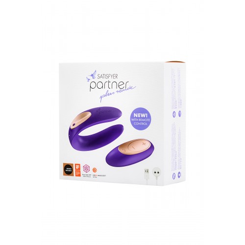 Многофункциональный стимулятор для пар Satisfyer Partner Toy REMOTE, силикон, фиолетовый, 18 см.