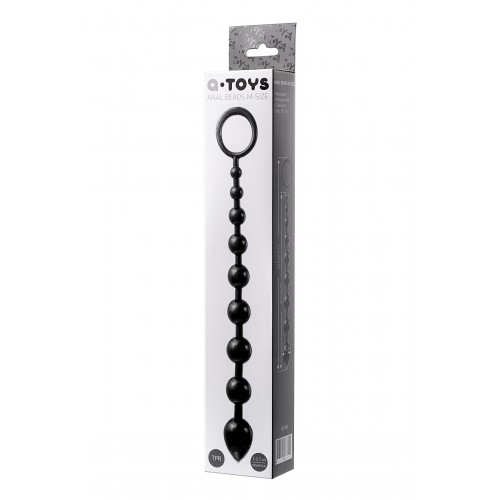 Анальная цепочка Toyfa A-toys  M ,TPE, черный, 28,3см