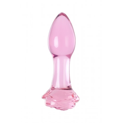 Анальная втулка Sexus Glass, стекло, розовая, 12,6 см