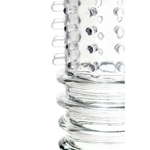 Насадка на пенис TOYFA A-Toys  , TPR, Прозрачный, 15,3 см с шариками