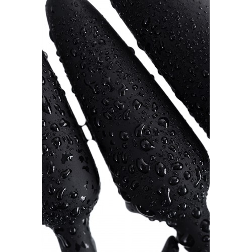 Набор анальных втулок TOYFA POPO Pleasure Eridani, силикон, черный, 3 шт.