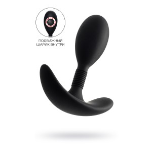 Анальная втулка A-Toys by TOYFA Tord S, силикон, черная, 8,5 см (иной угол)