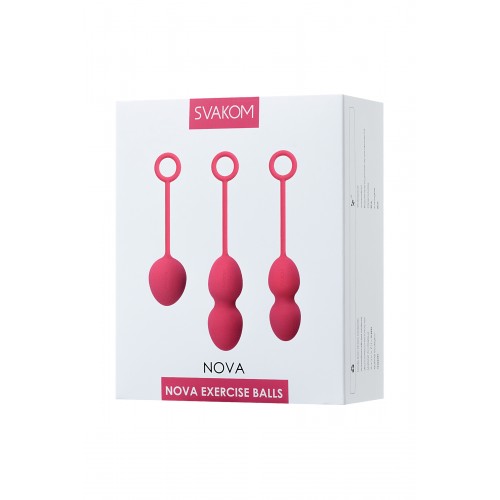 Набор вагинальных шариков Svakom Nova, Силикон, Сливово-красный
