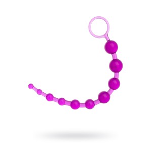 Шарики анальные TOYFA, PVC, фиолетовый, 30 см (иной угол)