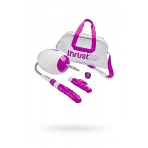 Секс-машина LoveMachines Thrustick с двумя насадками, ABS пластик, белая, 35 см