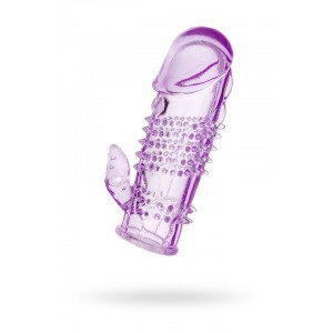 Насадка на пенис TOYFA, TPE, фиолетовая, 13 см