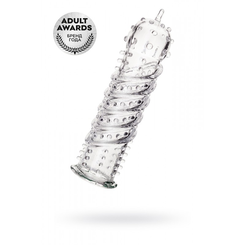 Насадка на пенис TOYFA A-Toys  , TPR, Прозрачный, 15,3 см