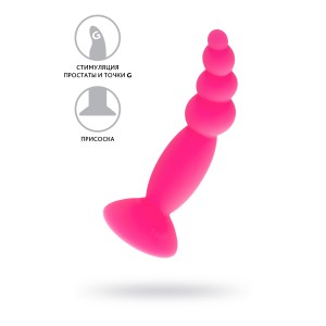Анальая втулка A-Toys by TOYFA Hild, силикон, розовый, 11 см Анальая втулка A-Toys by TOYFA Hild, силикон, розовый, 11 см (иной угол)