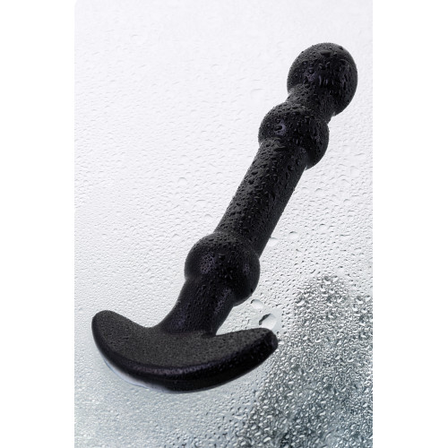 Нереалистичный фаллоимитатор Sexus Glass, стекло, чёрный, 19 см