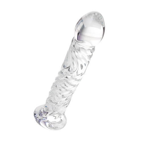 Нереалистичный фаллоимитатор Sexus Glass, стекло, прозрачный, 16,5 см