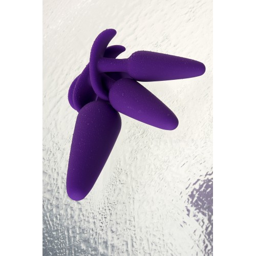 Набор анальных втулок TOYFA A-toys, Силикон,  Фиолетовый, 3  шт.