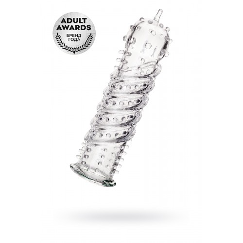 Насадка на пенис TOYFA A-Toys  , TPR, Прозрачный, 15,3 см
