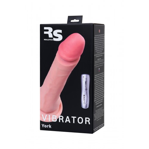 Реалистичный вибратор TOYFA RealStick Elite York, TPR, телесный, 21 см