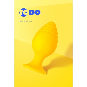 Анальная втулка ToDo by Toyfa Riffle, силикон, желтый, 7,5 см Анальная втулка ToDo by Toyfa Riffle, силикон, желтый, 7,5 см (иной угол)