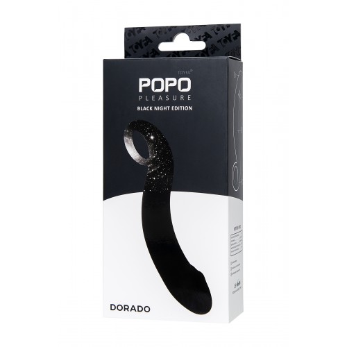 Анальный стимулятор TOYFA POPO Pleasure Dorado, водонепроницаемый, силикон, черный, 18 см, Ø 3,5 см